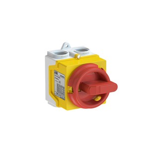 Enclosed Switch Disconnector 3P 20A Yellow/Red One