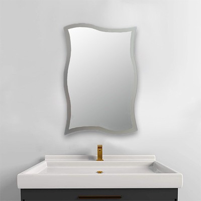 Καθρέπτης μπάνιου τοίχου 55x80 με περίγραμμα αμμοβ