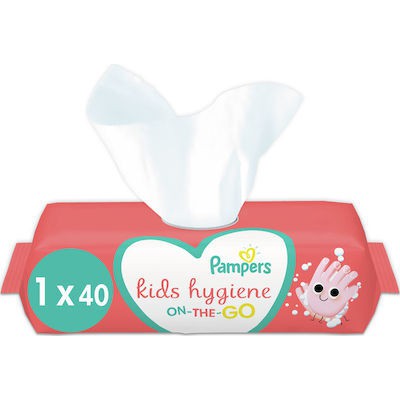 PAMPERS Kids Hygiene On-The-Go Baby Wipes Μωρομάντηλα  40 Τεμάχια