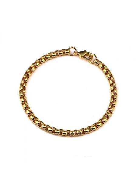 Millionals round box stainless steel bracelet gold