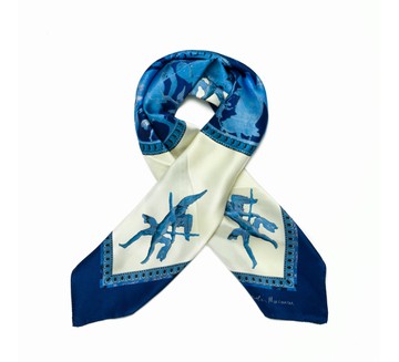  Lekanis silk scarf- blue