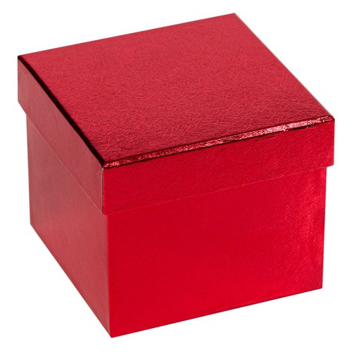 Kuti paketimi metalike e kuqe 107x107x90 mm